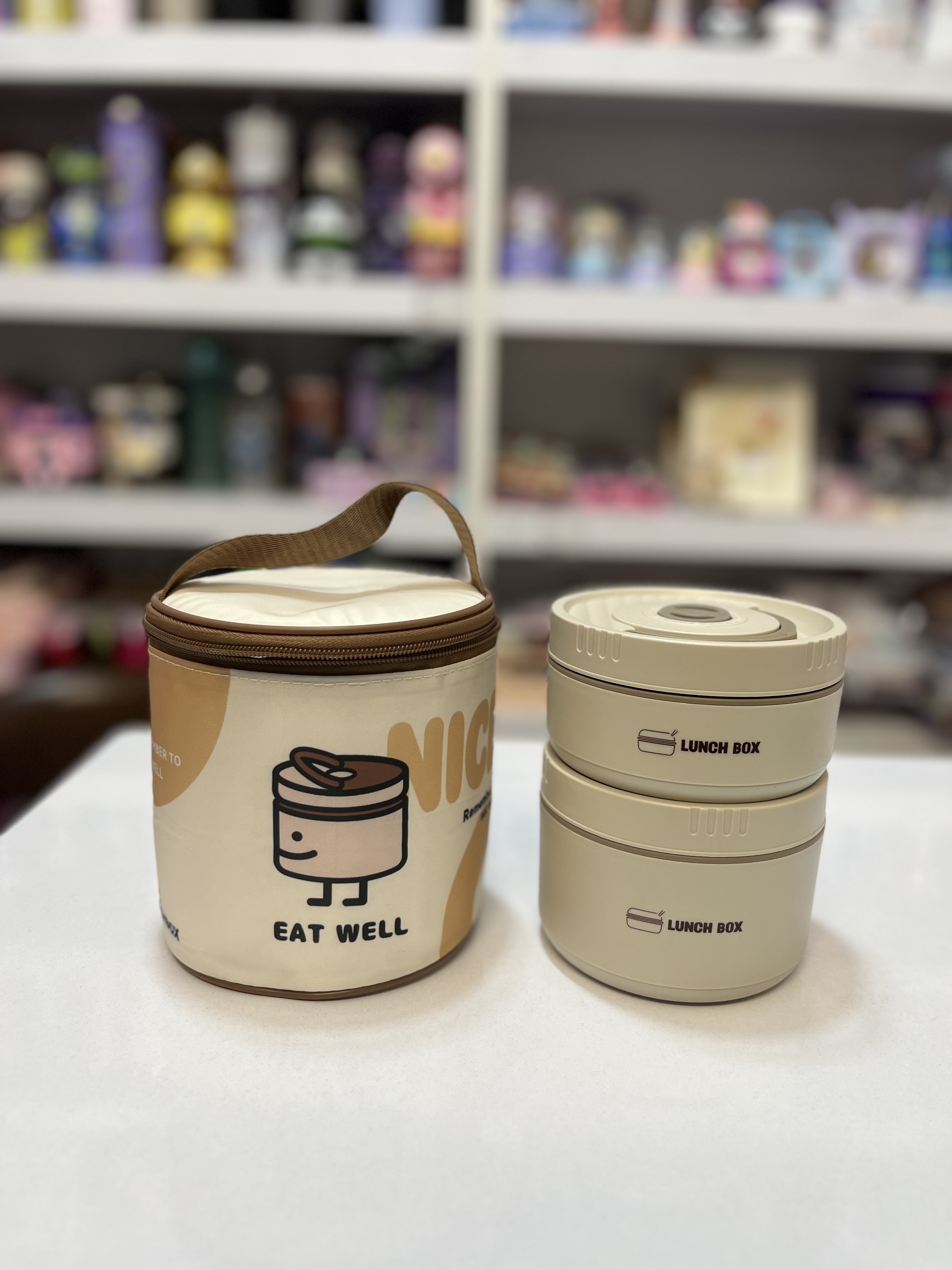 ظرف غذا دوطبقه داخل استیل کیف دار